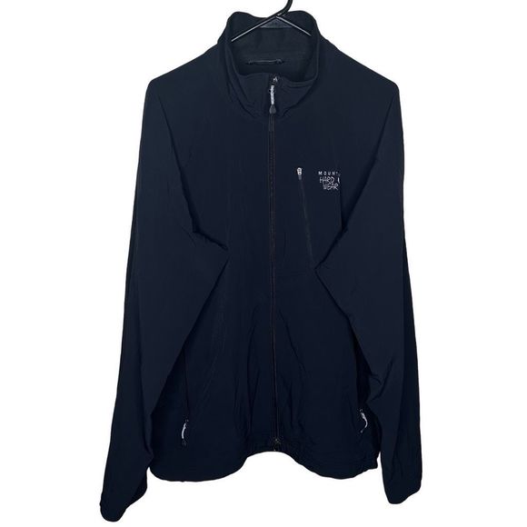 Mountain Hardwear Men's XL Softshell Windbreaker Jacket Black Soft Shell - Picture 1 of 5